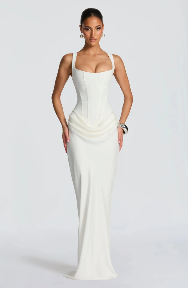 Women’s Square Neck Sleeveless Bodycon Maxi Dress