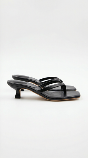 Women’s Kitten Heel Thong Slip-On Sandals