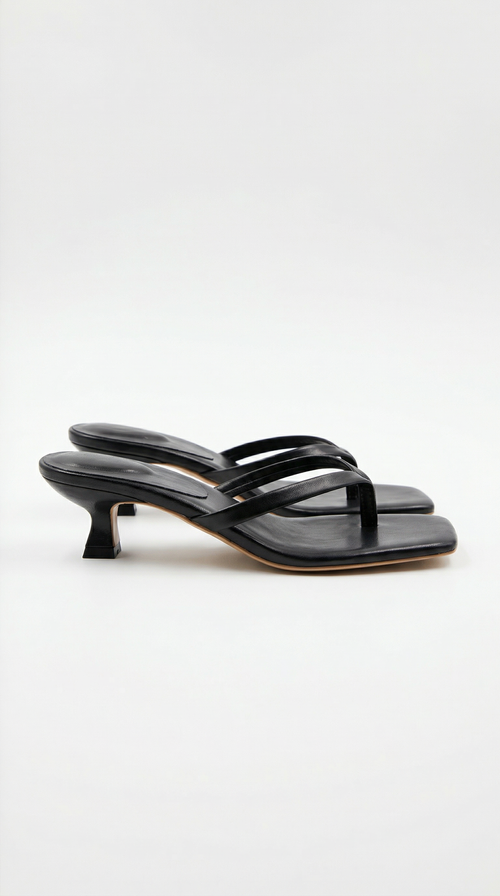 Women’s Kitten Heel Thong Slip-On Sandals