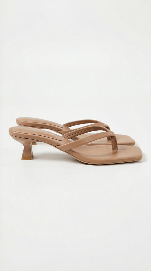 Women’s Kitten Heel Thong Slip-On Sandals