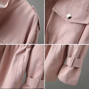 Blazer casual para mujer con estilo utilitario y cintura ajustable con cordón