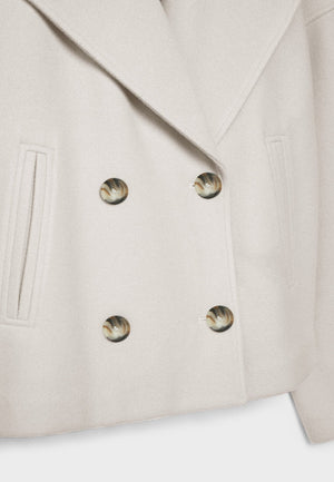 Chaqueta estructurada de doble botonadura para mujer