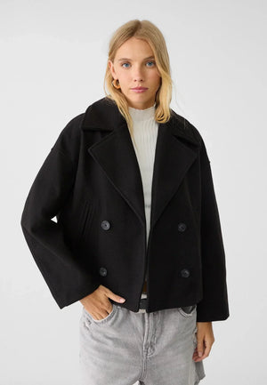 Chaqueta estructurada de doble botonadura para mujer