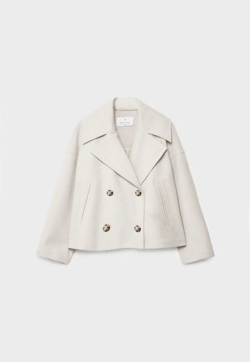 Chaqueta estructurada de doble botonadura para mujer
