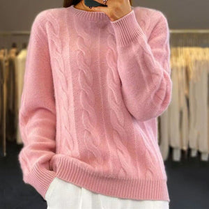 Suéter clásico de punto para mujer, jersey suave