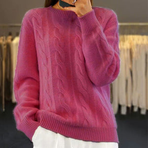 Suéter clásico de punto para mujer, jersey suave