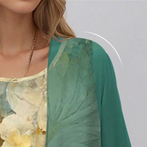 Women’s Cardigan Floral Midi Dress Outfit Set