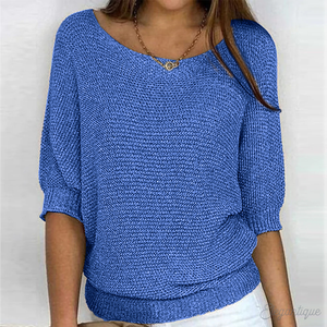 Women's Textured Knit Batwing Sleeve Sweater