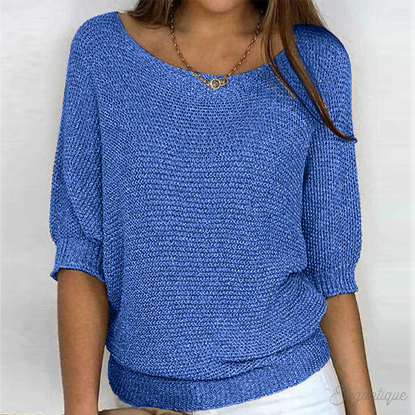Women's Textured Knit Batwing Sleeve Sweater