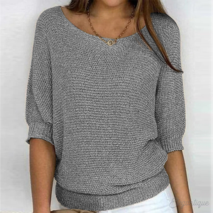 Women's Textured Knit Batwing Sleeve Sweater