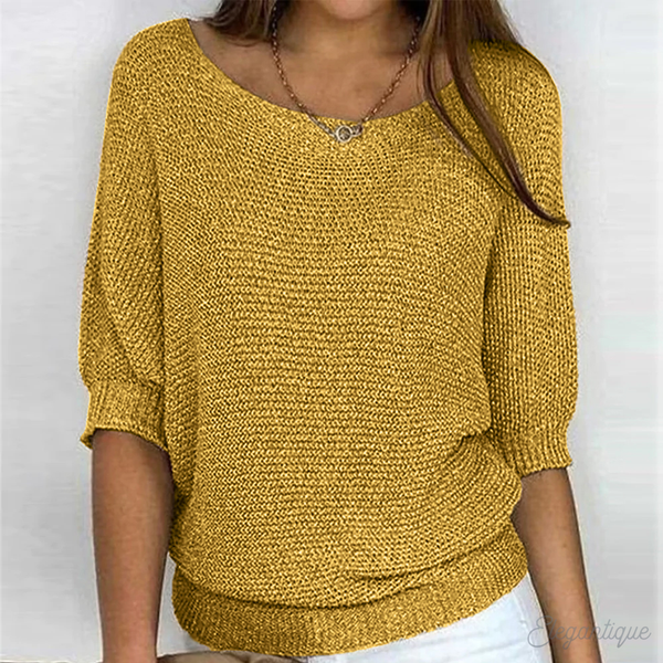 Women's Textured Knit Batwing Sleeve Sweater