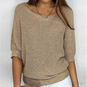 Women's Textured Knit Batwing Sleeve Sweater