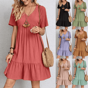 Vestido retro ajustado con escote en V y control de abdomen