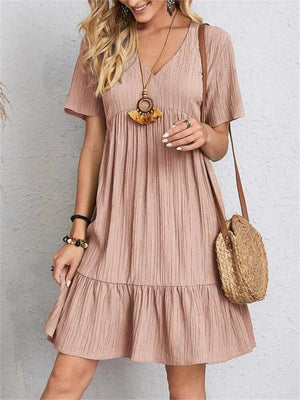 Vestido retro ajustado con escote en V y control de abdomen