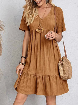 Vestido retro ajustado con escote en V y control de abdomen