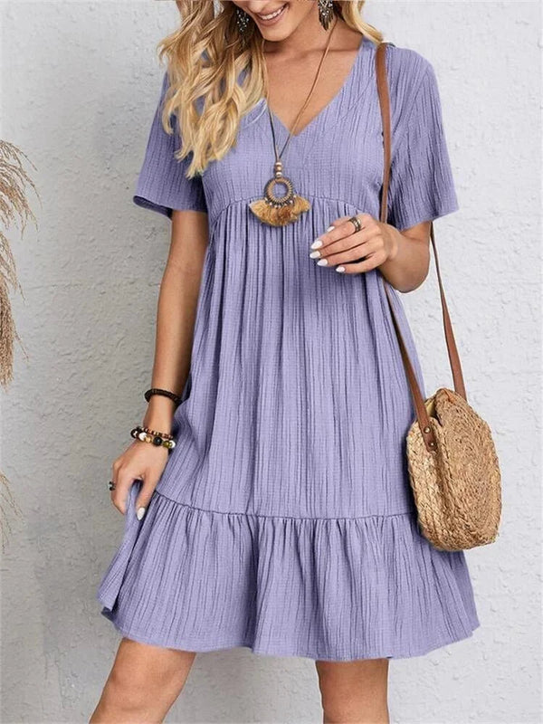 Vestido retro ajustado con escote en V y control de abdomen
