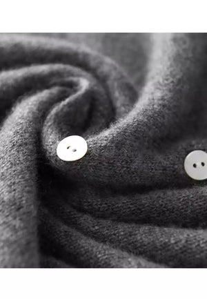 Lightweight Buttoned Womens Stretch Sweater