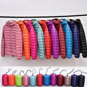 Women's Hooded Puffer Zip-Up Outdoor Jacket