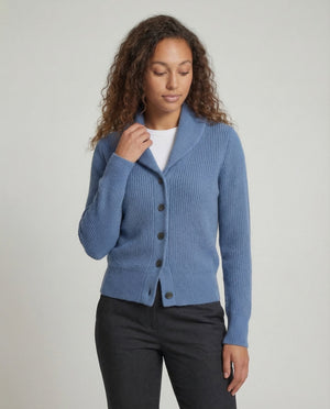 Women's Knit Cardigan with Lapel Collar
