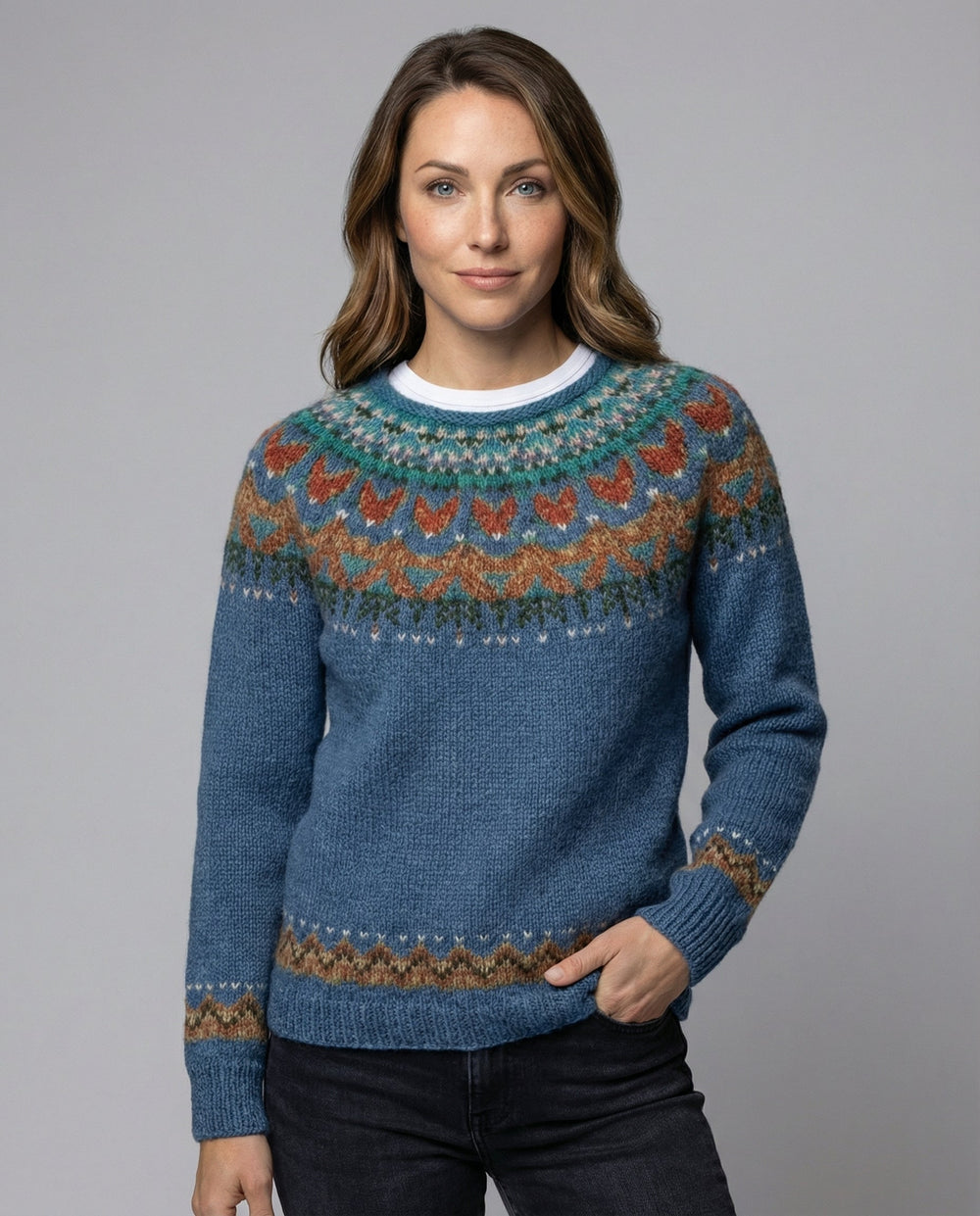 Women's Nordic Fair Isle Knit Sweater