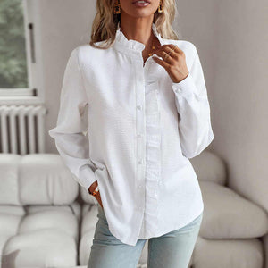 Flattering Long Sleeve Women Shirt With Cuffs