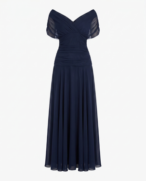 Women's Off-Shoulder Chiffon Evening Gown