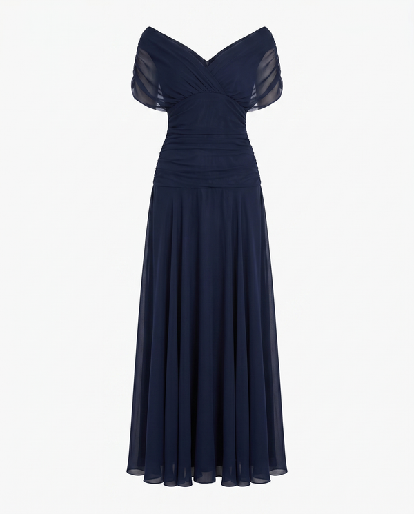 Women's Off-Shoulder Chiffon Evening Gown