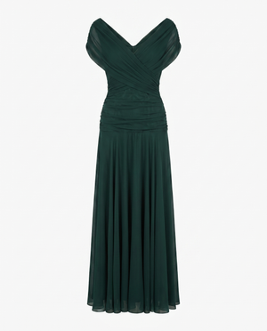Women's Off-Shoulder Chiffon Evening Gown