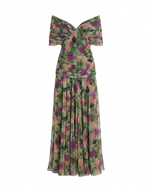 Women's Off-Shoulder Chiffon Evening Gown
