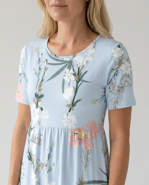 Women's Botanical Bloom A-Line Midi Dress