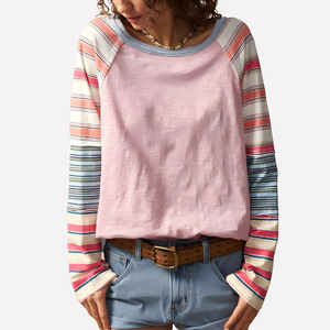 Breathable Long Sleeve Raglan Athletic Shirt