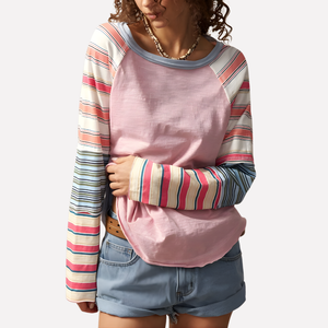 Breathable Long Sleeve Raglan Athletic Shirt