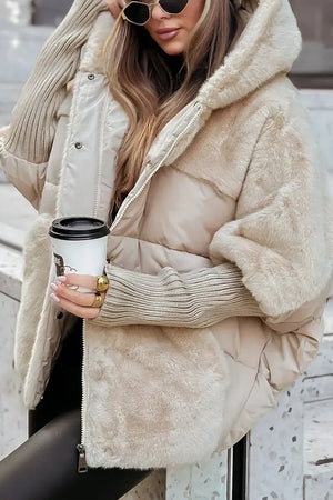 Women’s Oversized Faux Fur Puffer Jacket