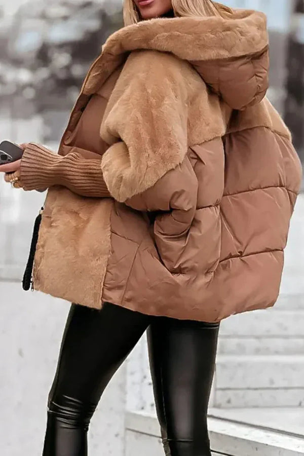 Women’s Oversized Faux Fur Puffer Jacket
