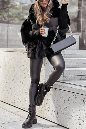 Women’s Oversized Faux Fur Puffer Jacket