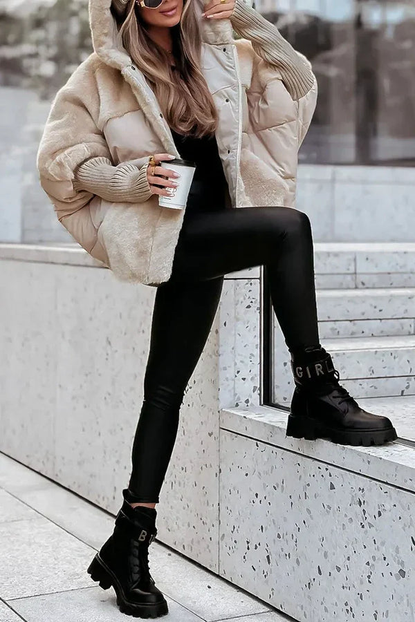 Women’s Oversized Faux Fur Puffer Jacket