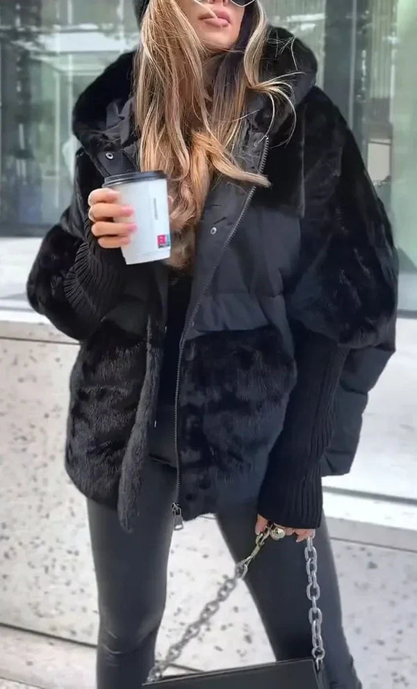 Women’s Oversized Faux Fur Puffer Jacket